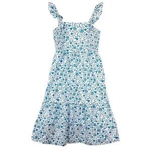 Trixxi Blue and Cream Floral Dress